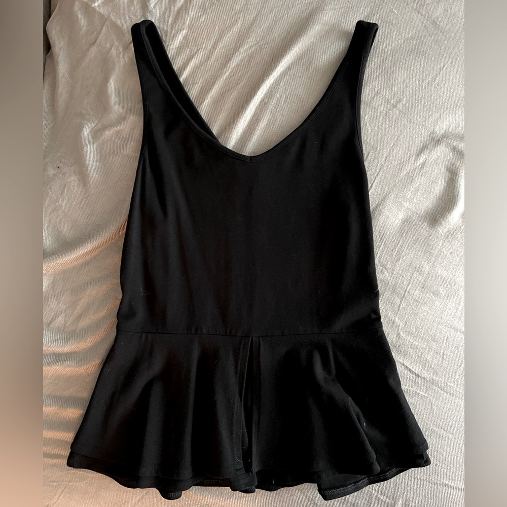 Express black peplum tank top